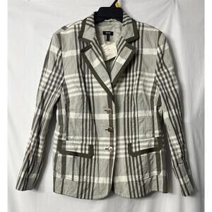 NWOT Basler Black Label Womens Three Button Lightweight Blazer‎ Jacket Size 44